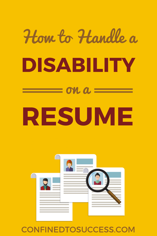 How To Handle A Disability On A Resume