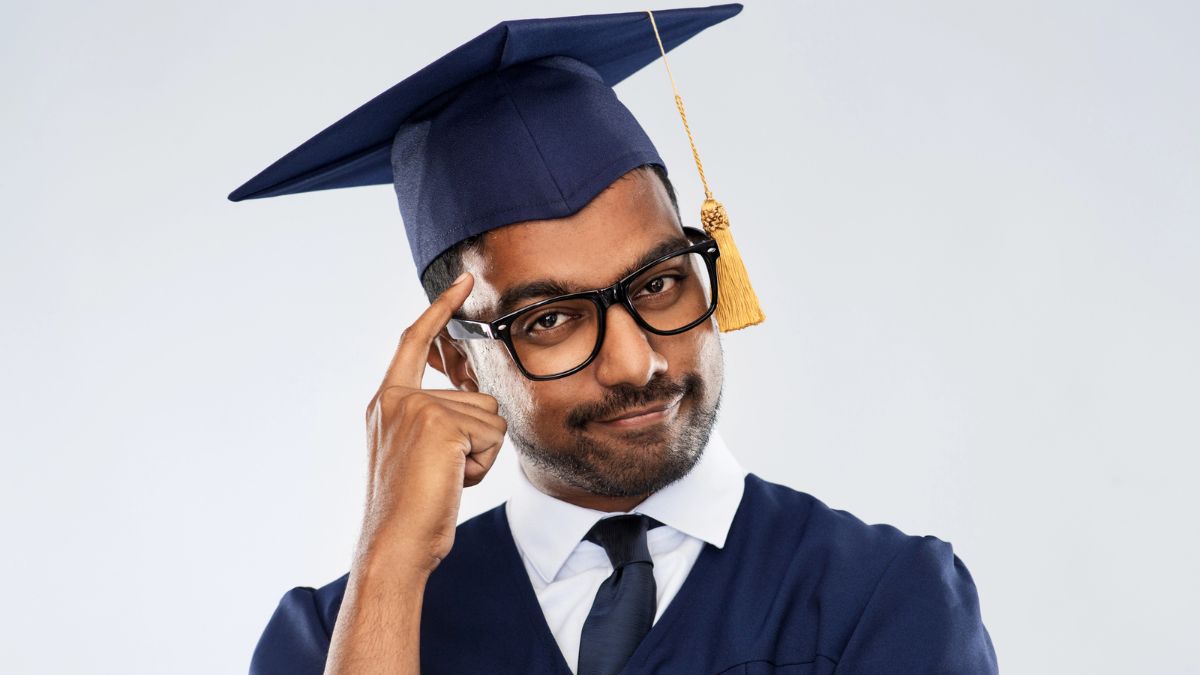 graduate with glasses