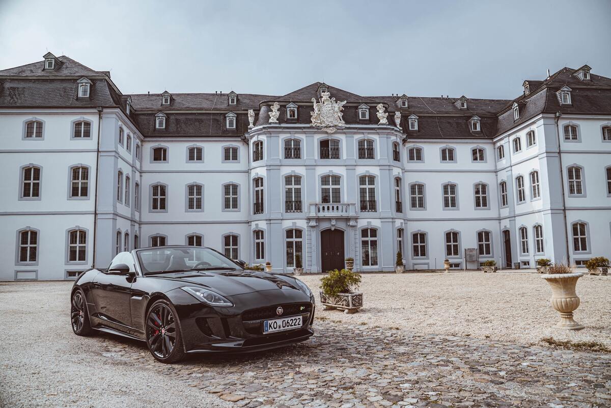 Mansion with an expensive car
