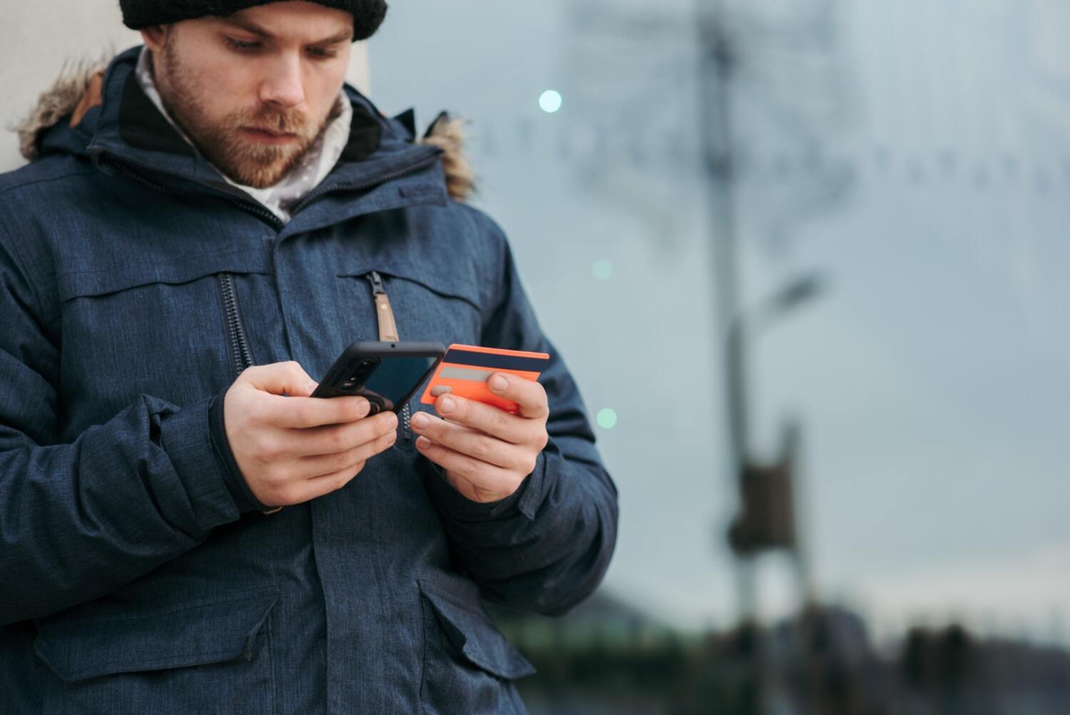 A man adding rent and utilities to his credit report.