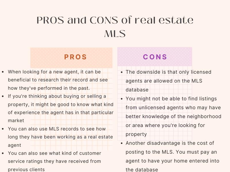 Pros & Cons of real estate MLS