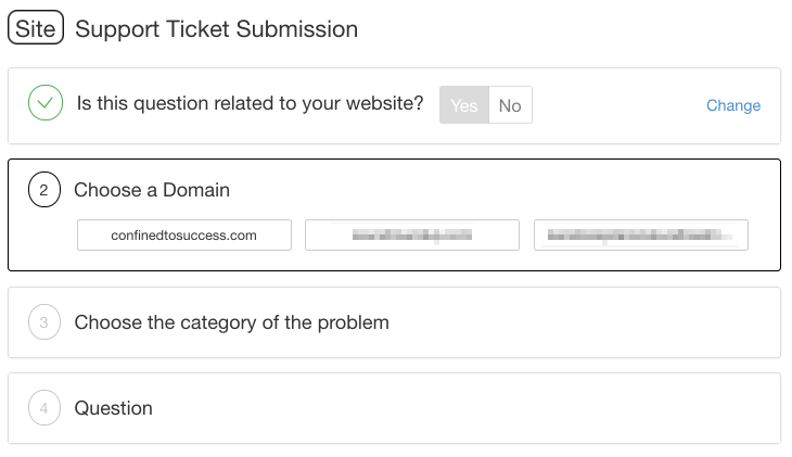 Wealthy Affiliate Support Ticket Submission - Step 2