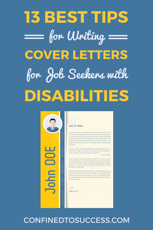 Cover Letter For Disabled Person