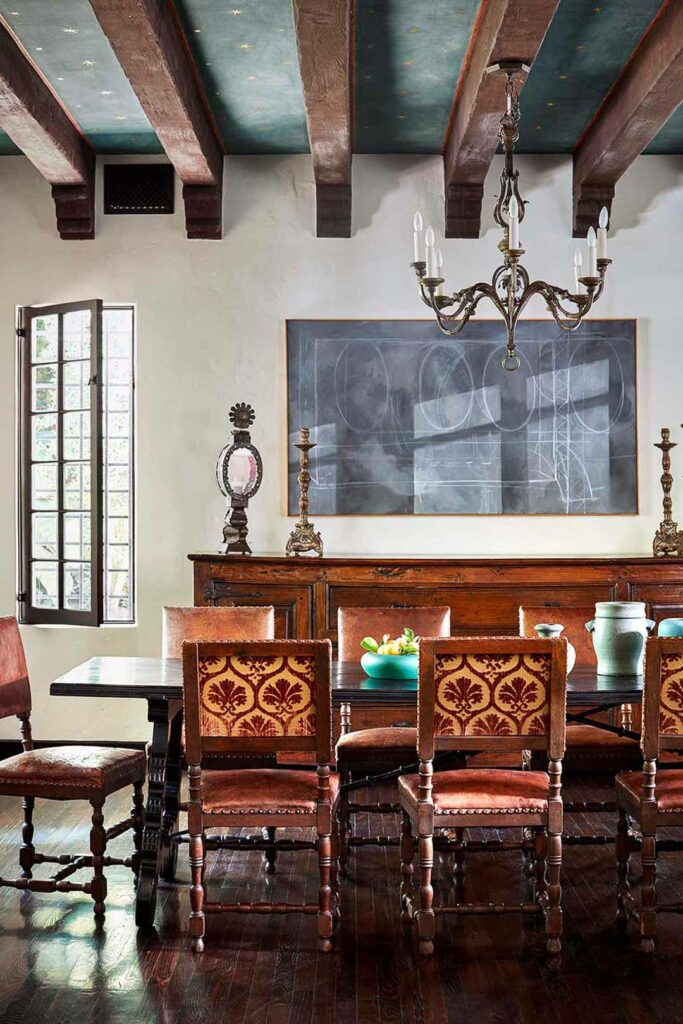 Spanish Colonial style dining room.