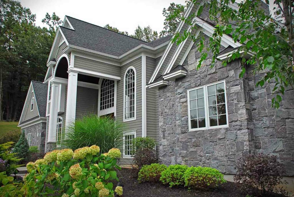 Granite stone home exterior