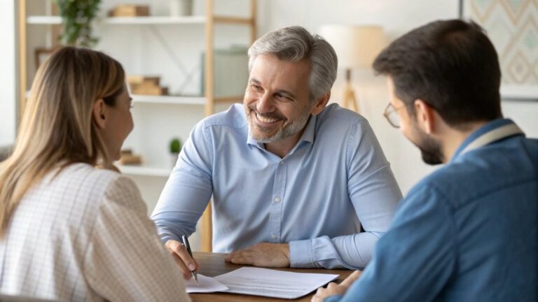 Close-up shot of a smiling, experienced male hard money lender in his