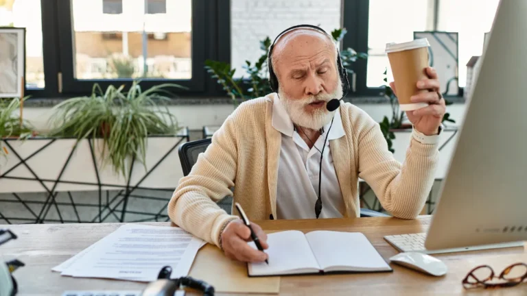 A senior businessman with a beard