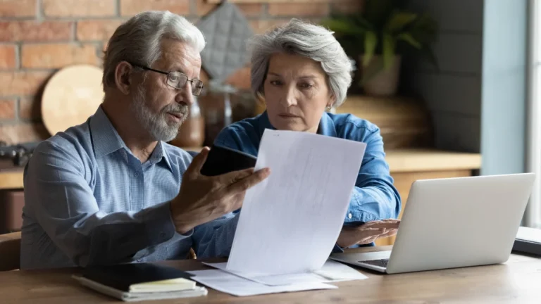 old couple talking