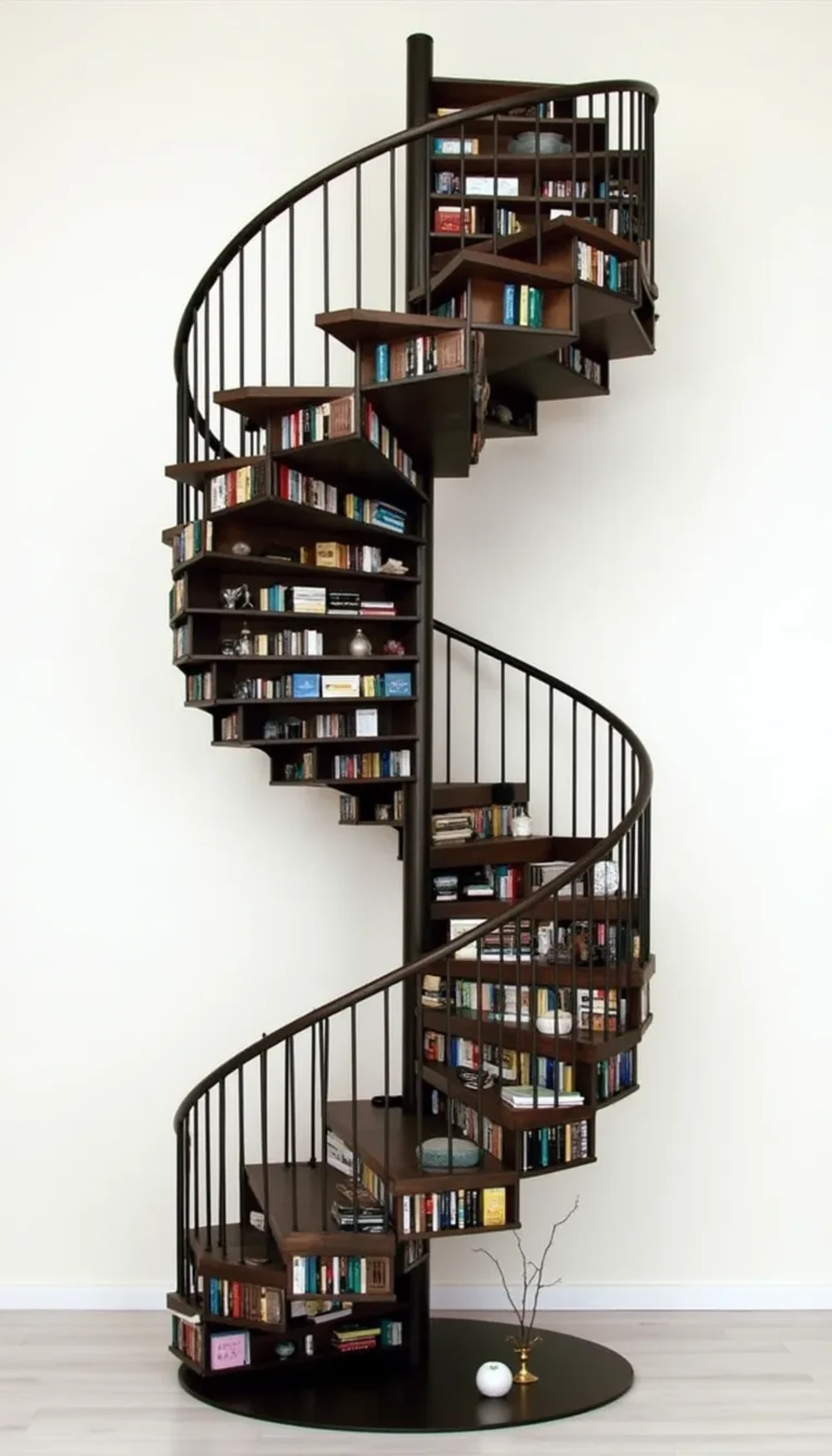 Freestanding Spiral Bookshelf