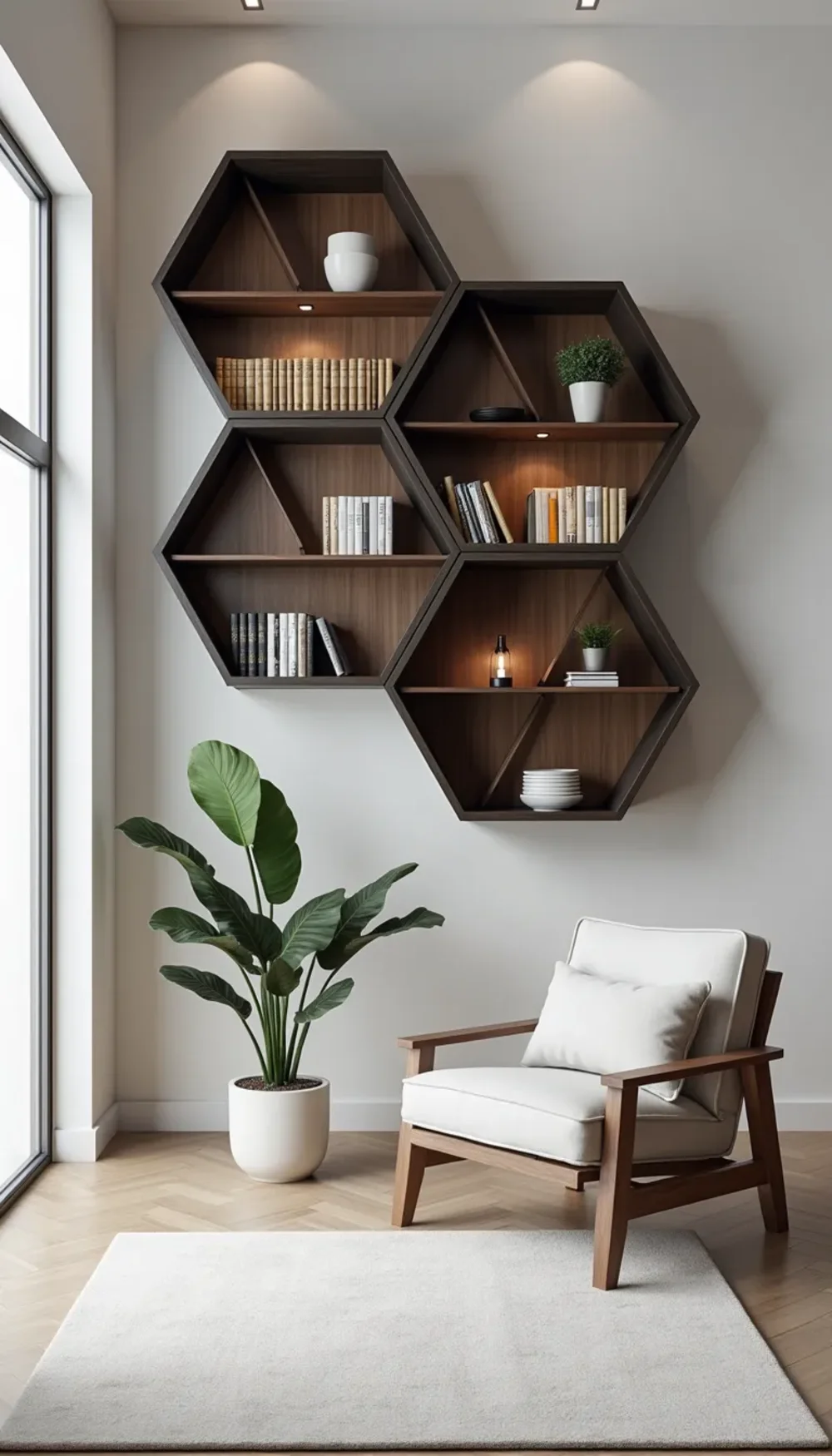 Honeycomb Hexagonal Bookshelf