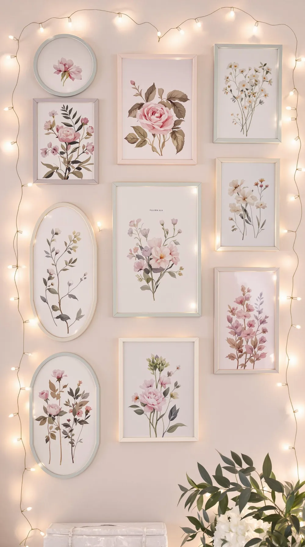 Whimsical Floral and Botanical Photo Wall