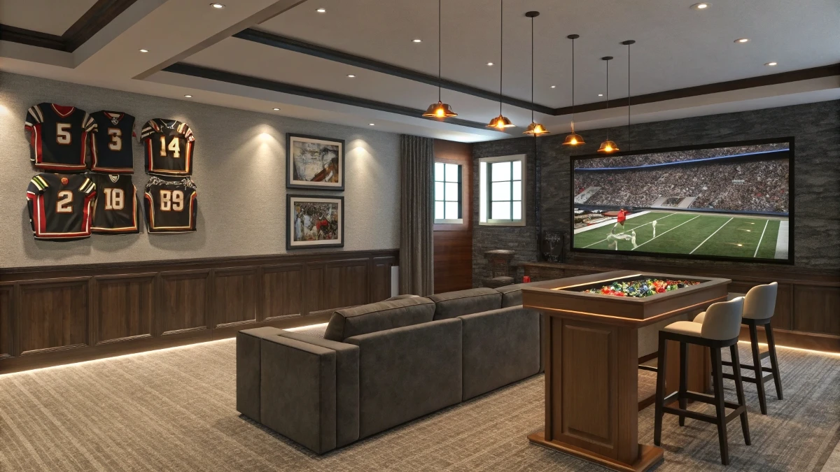 Bold Sports Fan Cave