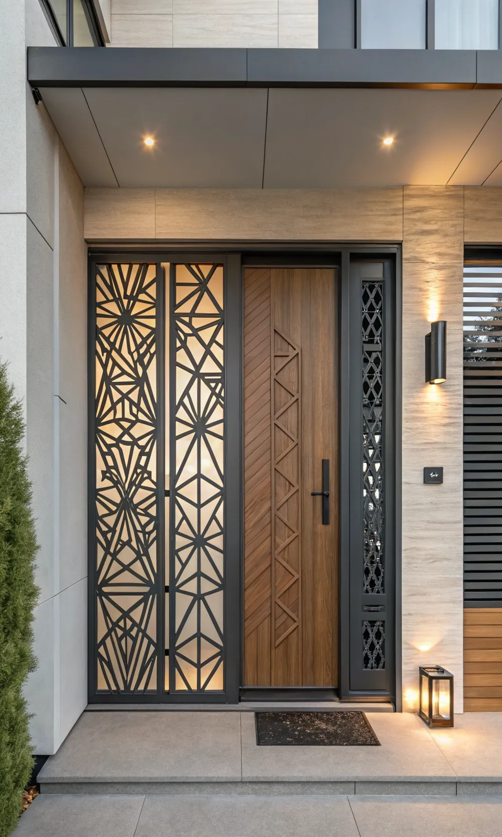 Dual-Tone Geometric Door