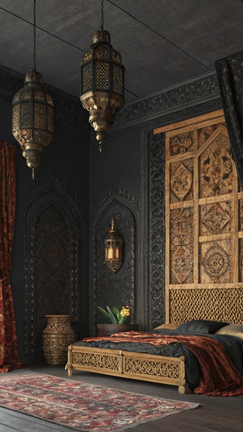 Midnight Moroccan Boho Retreat