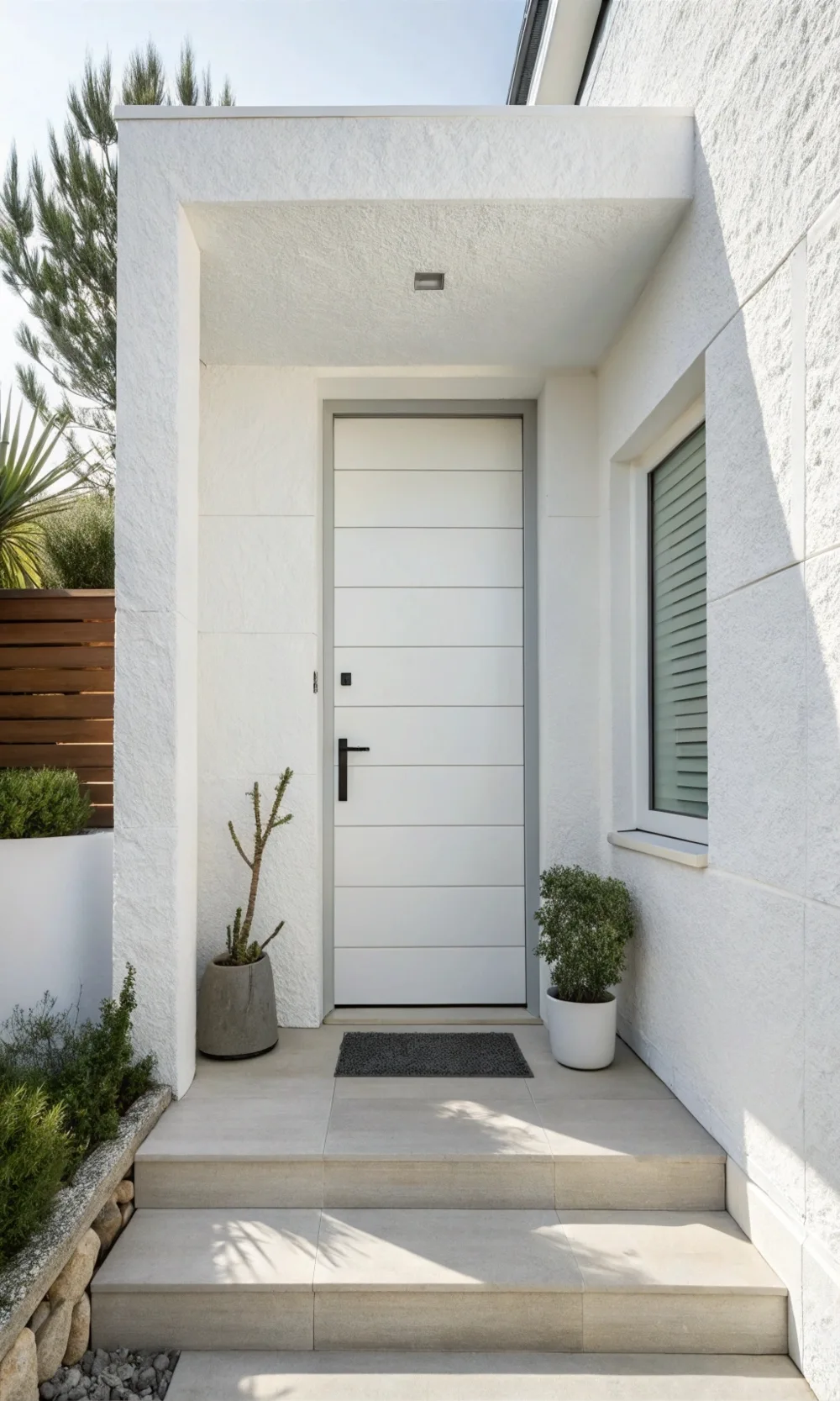 Minimalist White Panel Door