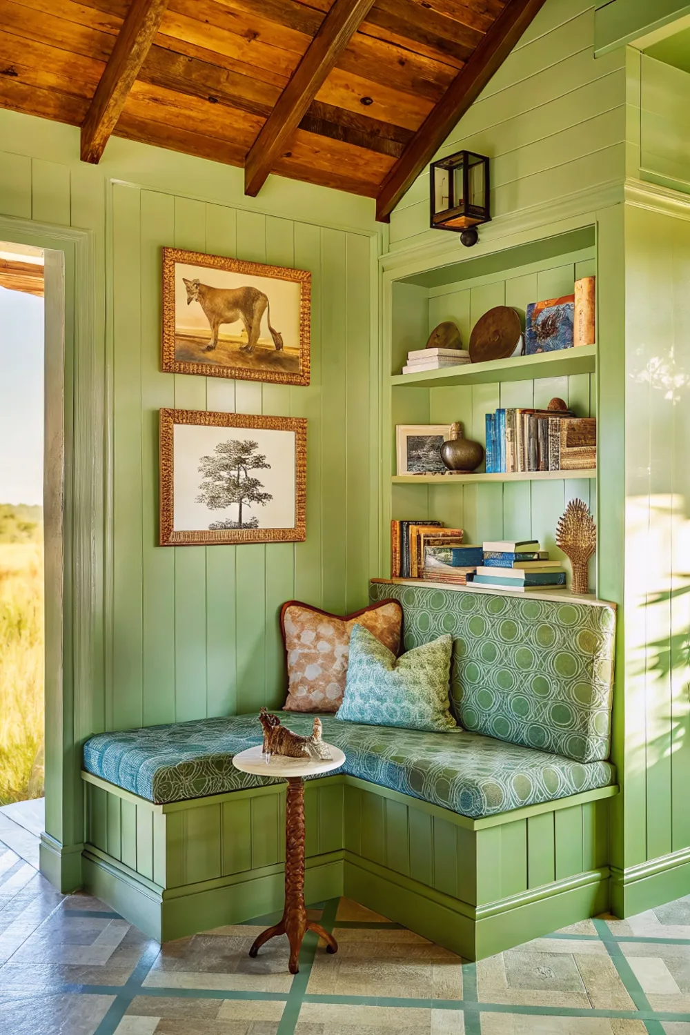 Sage Green Cottage Corner