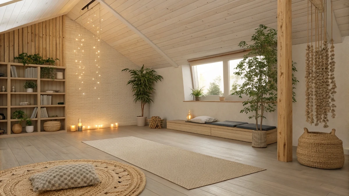 Serene Bohemian Yoga & Meditation Space