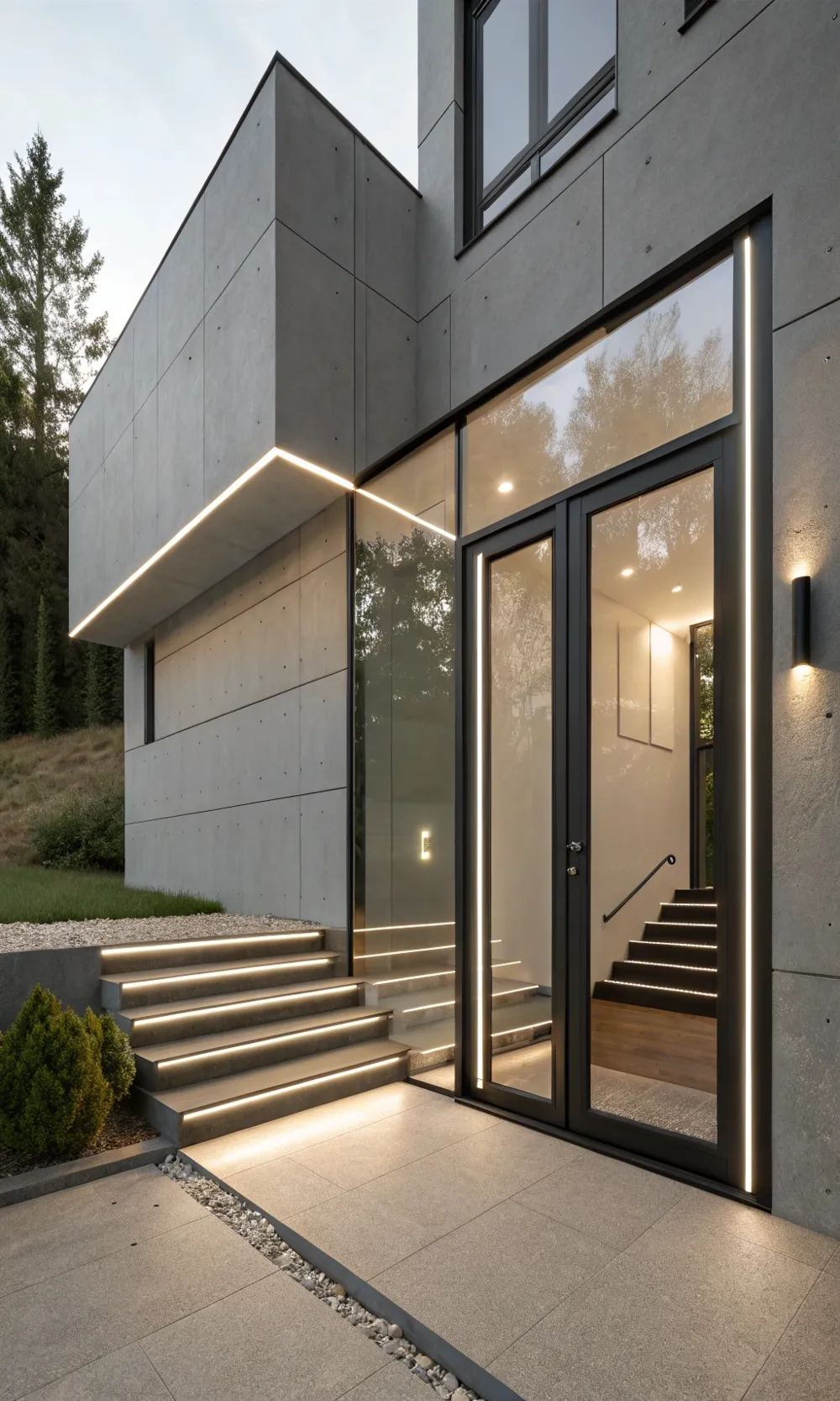 Smart Tech Glass Door with LED Edge