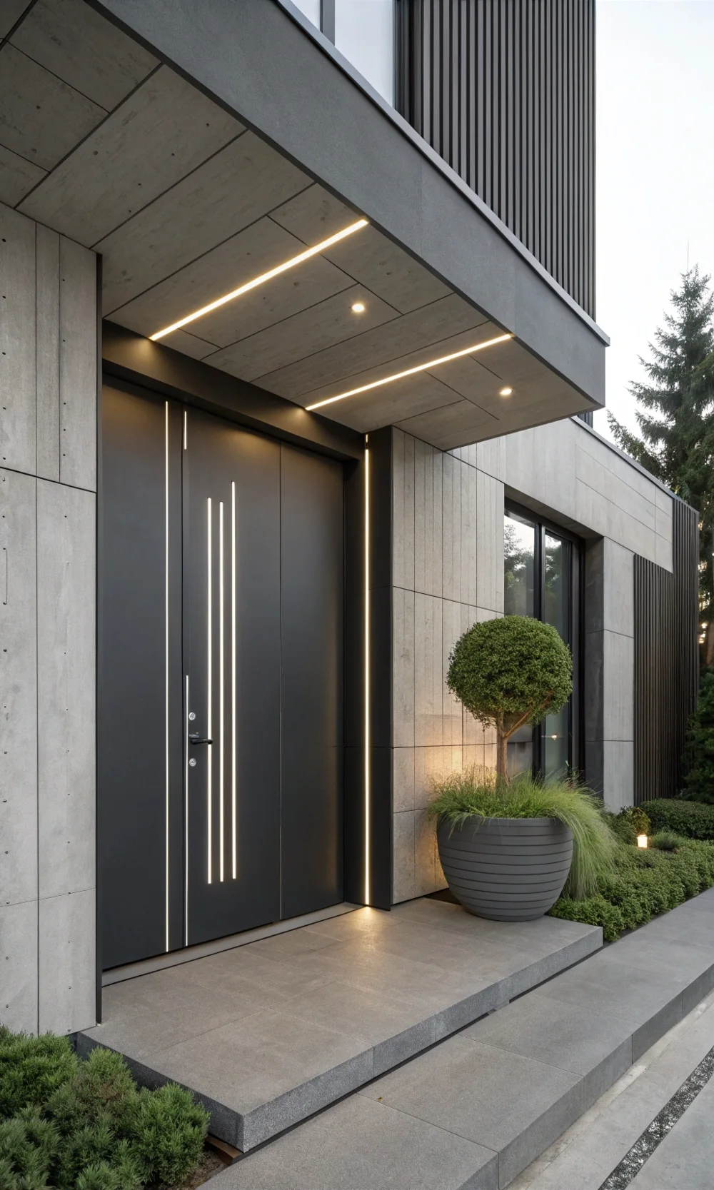 Vertical LED-Strip Door