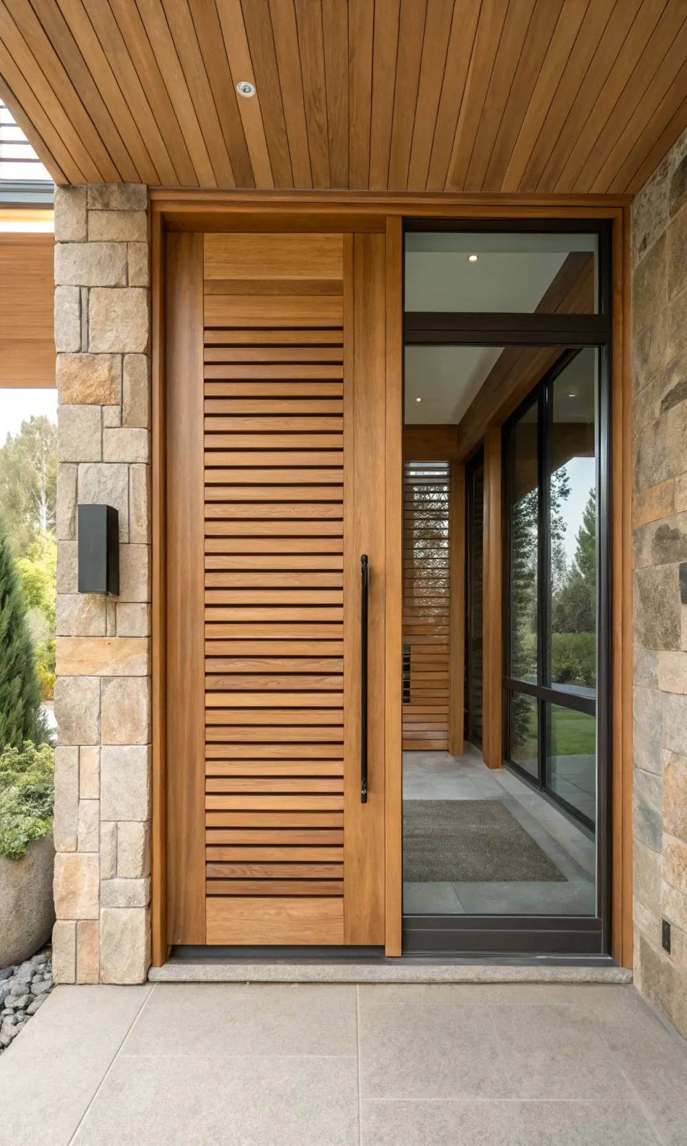 Vertical Slatted Wood Door