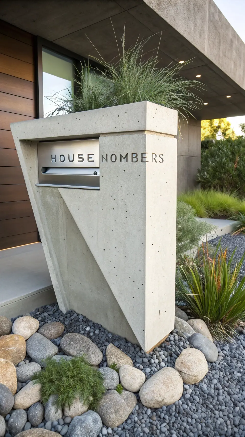 Contemporary Concrete Mailbox