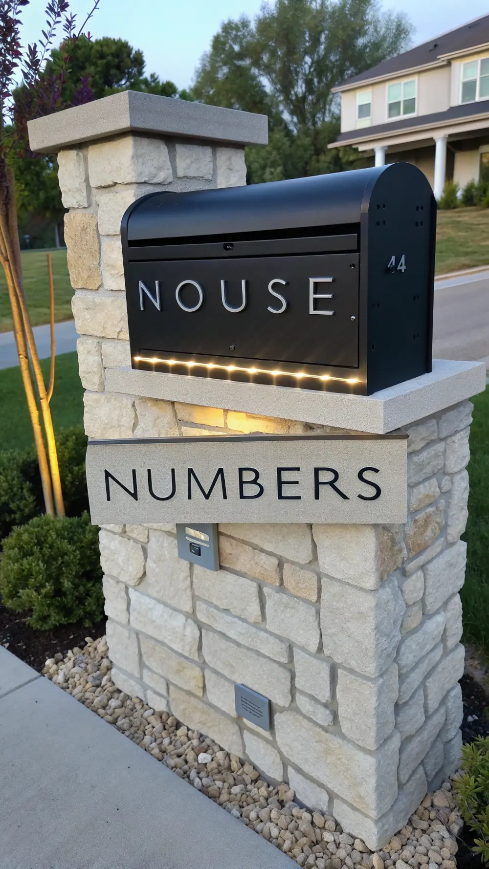 Illuminated Address Mailbox