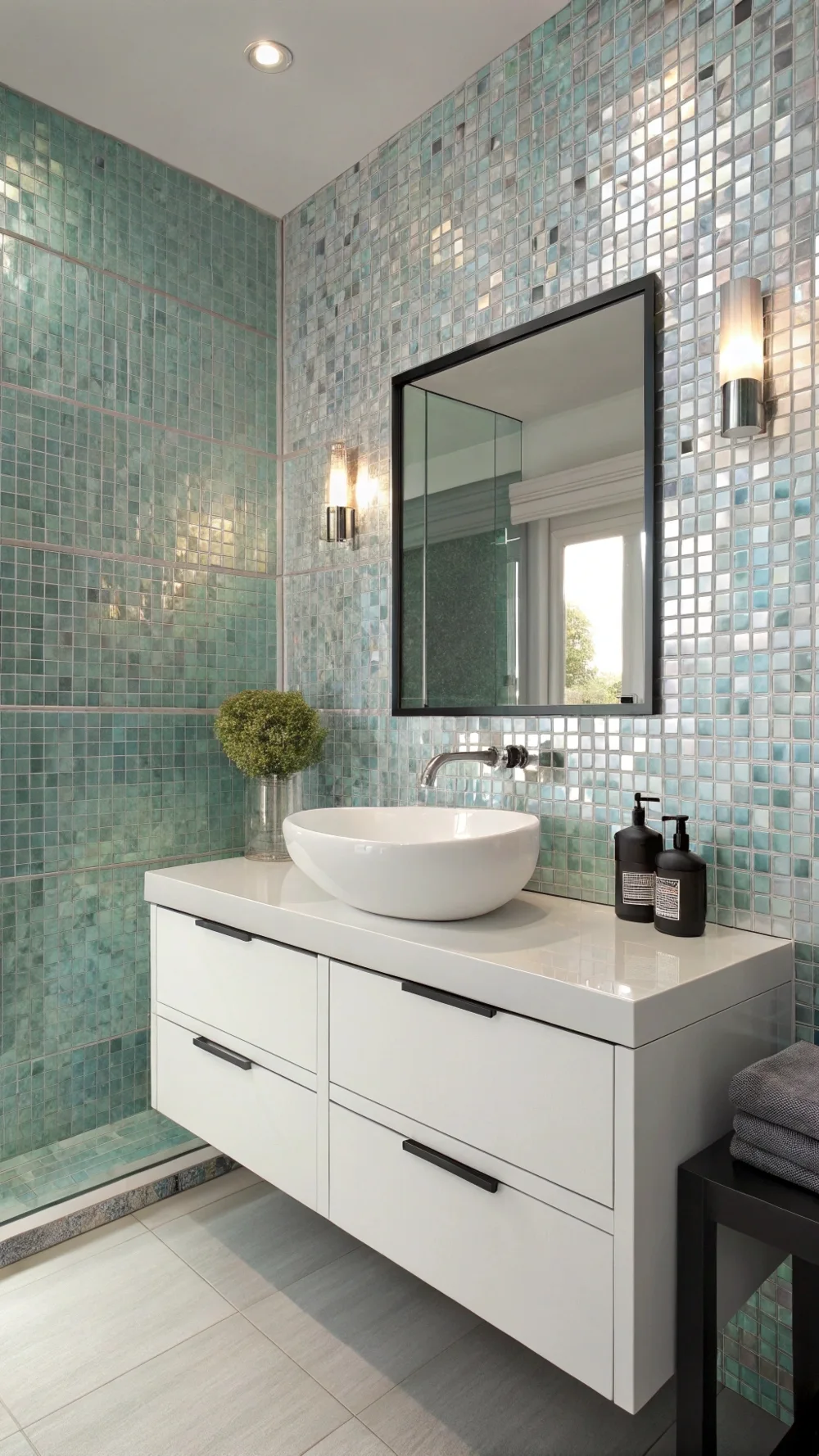 Iridescent Glass Mosaic Gradient