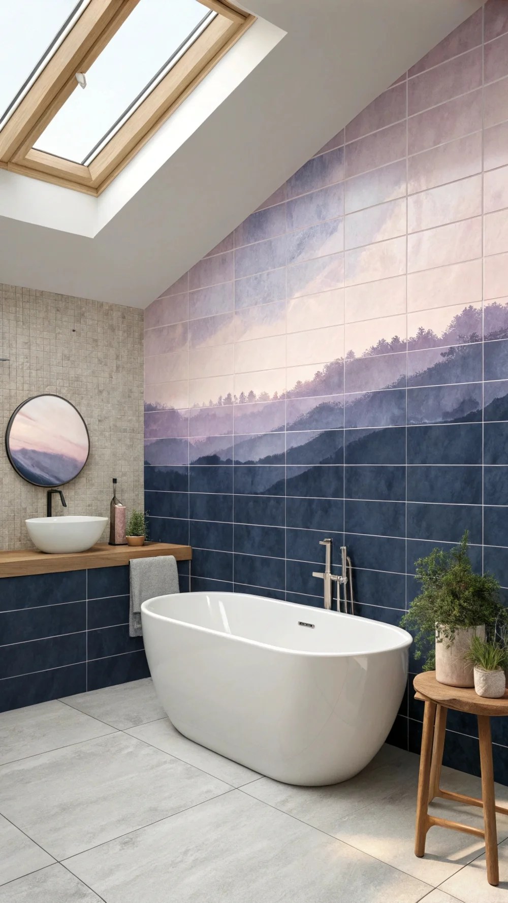 Ombré Watercolor Ceramic Tiles
