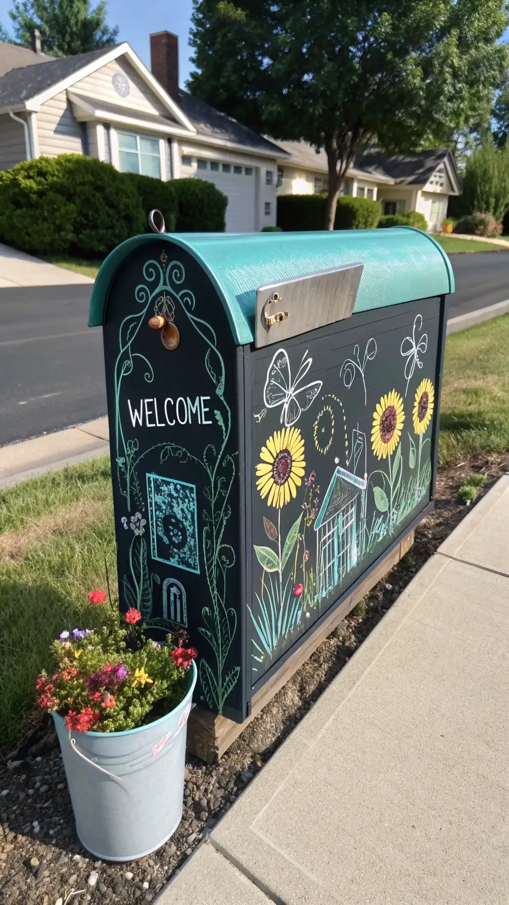 Seasonal Chalkboard Mailbox