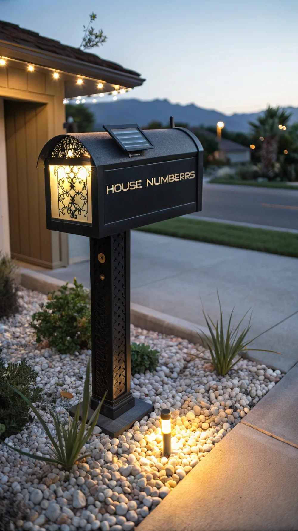  Solar-Powered Illuminated Mailbox