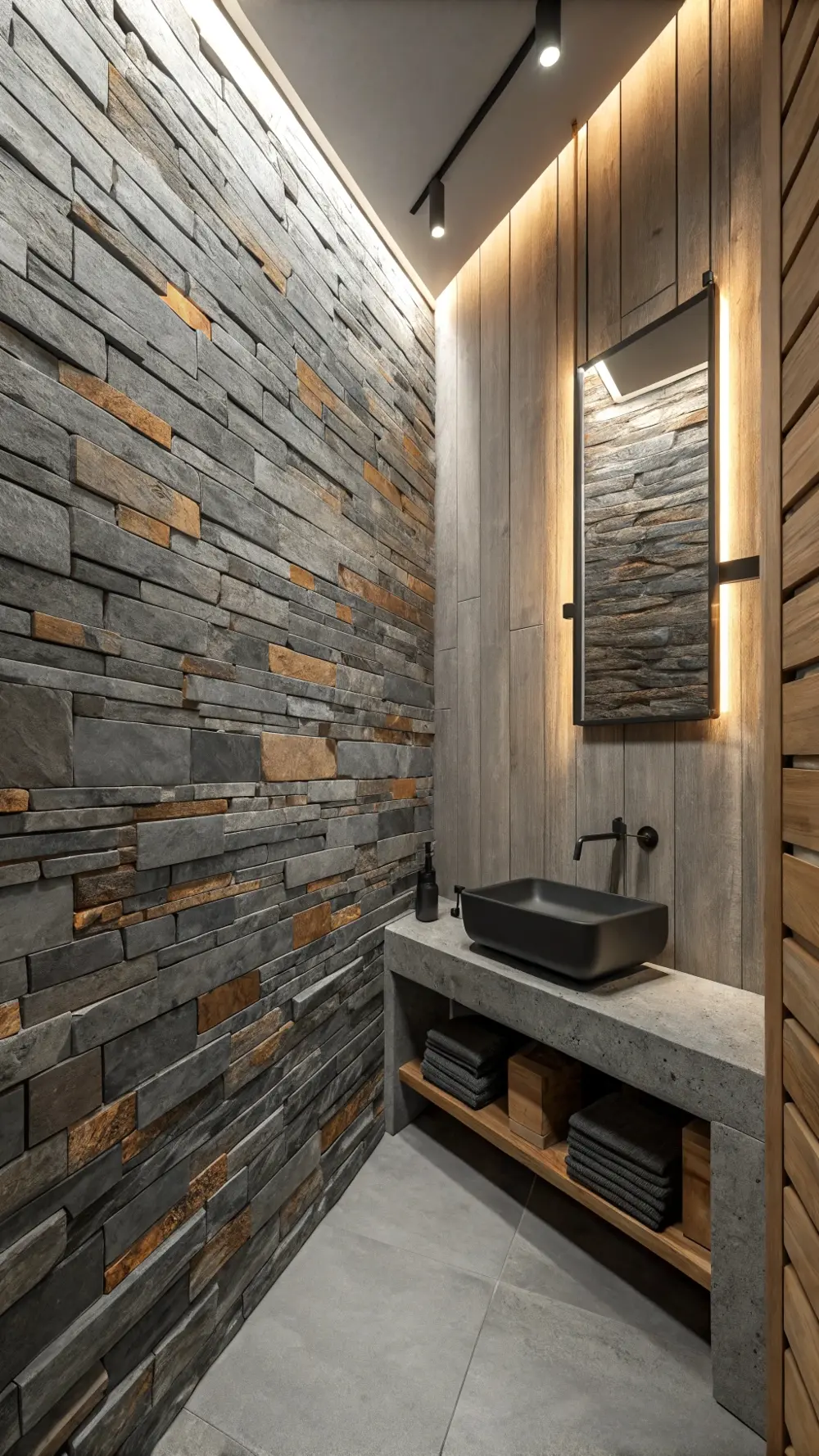 Stacked Natural Stone Slivers