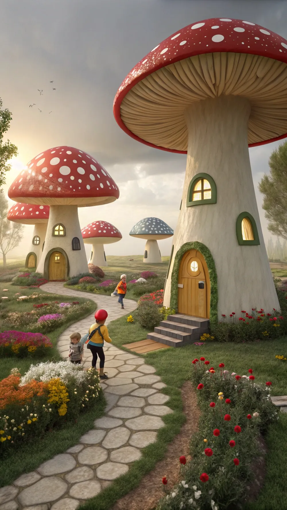 Whimsical Mushroom Garden