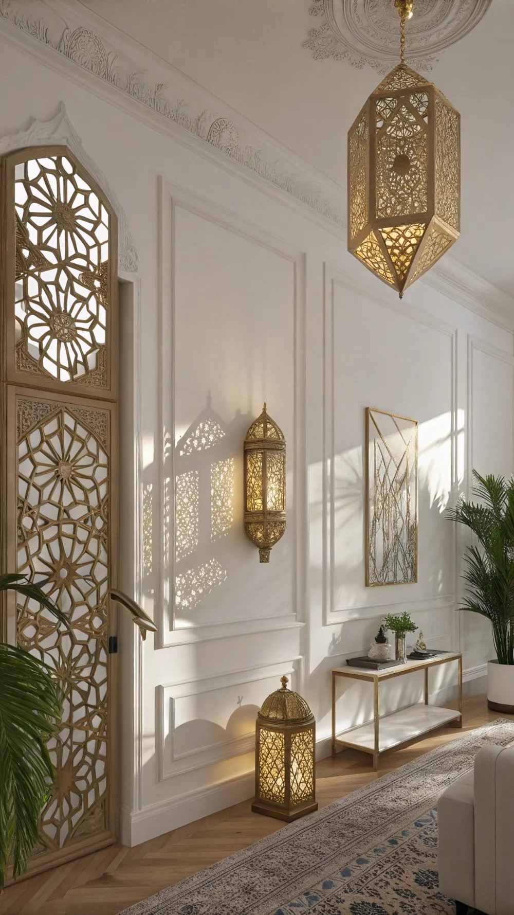 Geometric Metal Cutout Sconces