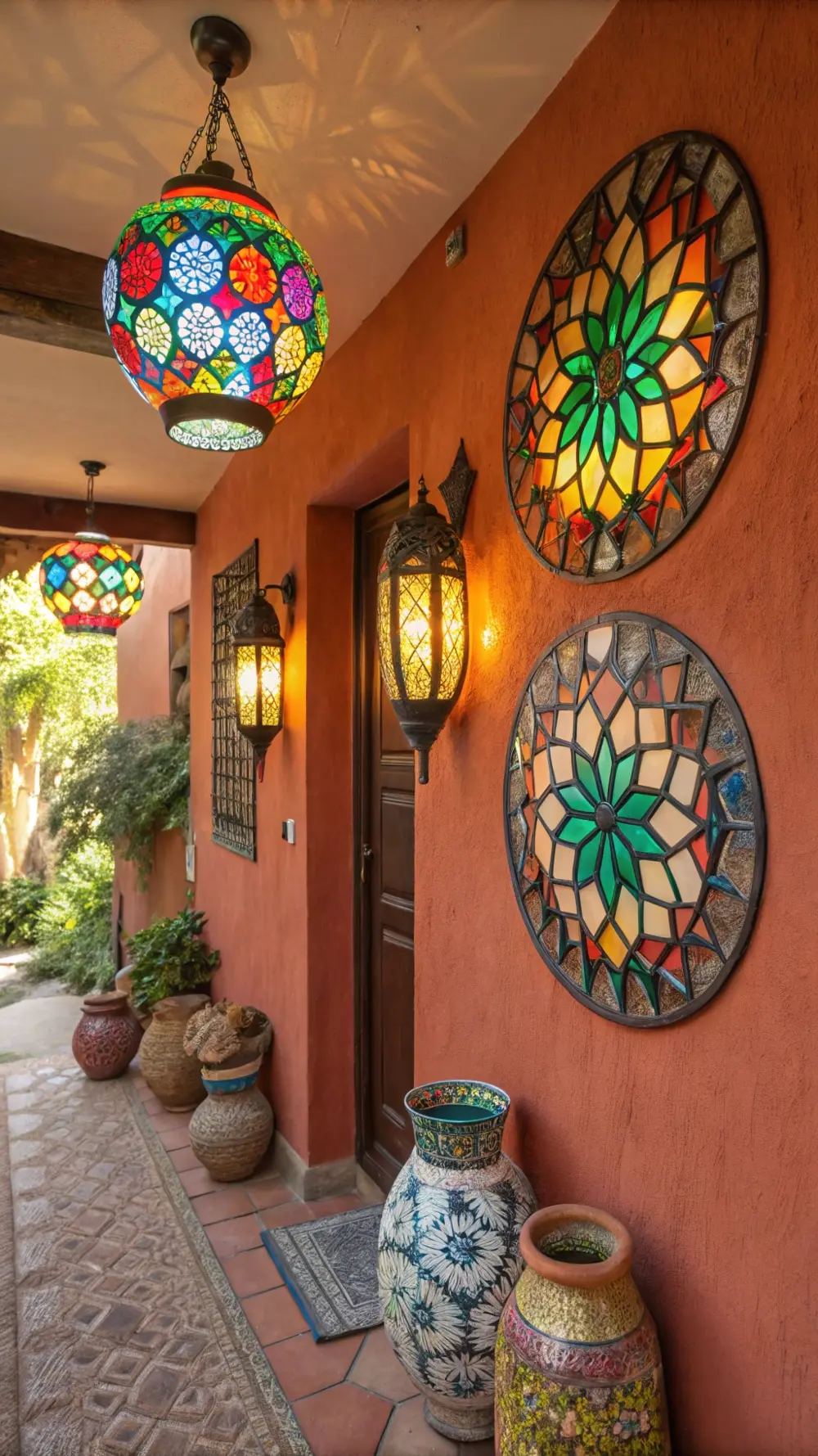 Stained Glass Mosaic Sconces