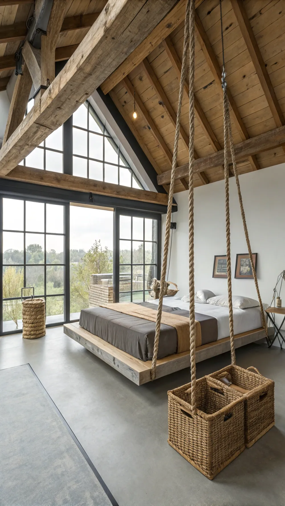 Ceiling-Mounted Pulley Storage System