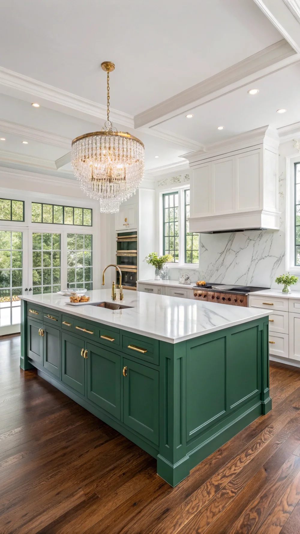 Emerald Green Statement Kitchen Island