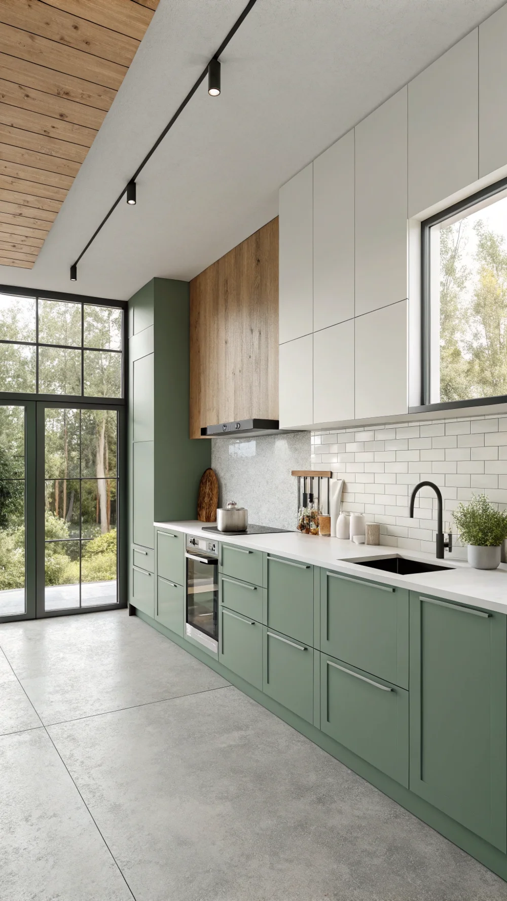 Eucalyptus Green Modern Minimalist Kitchen