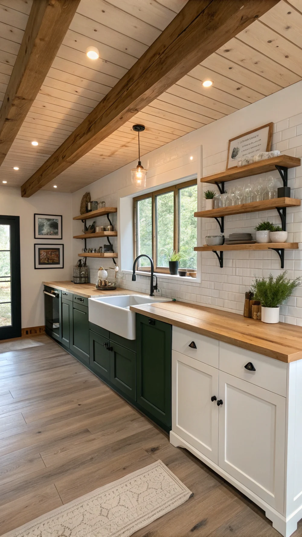 Forest Green Two-Tone Kitchen Design