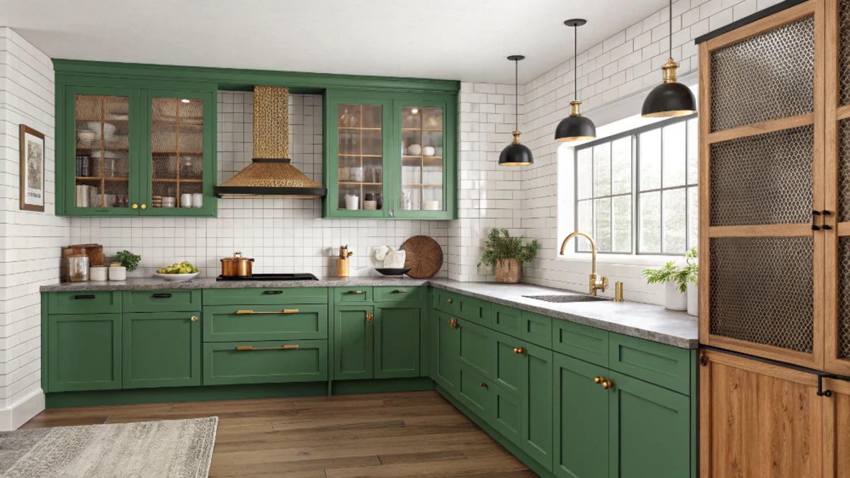 How to Make Your Kitchen Stand Out Unique Green Kitchen Cabinet Ideas