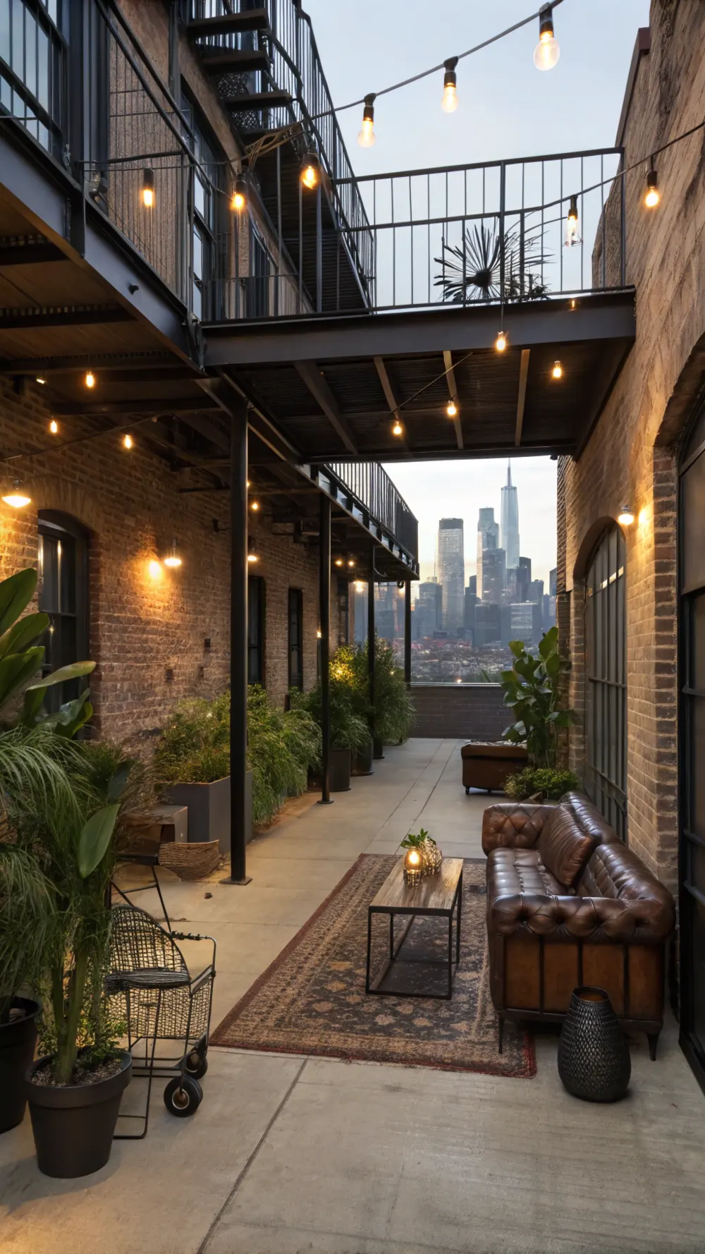 Industrial Chic Rooftop Vibe