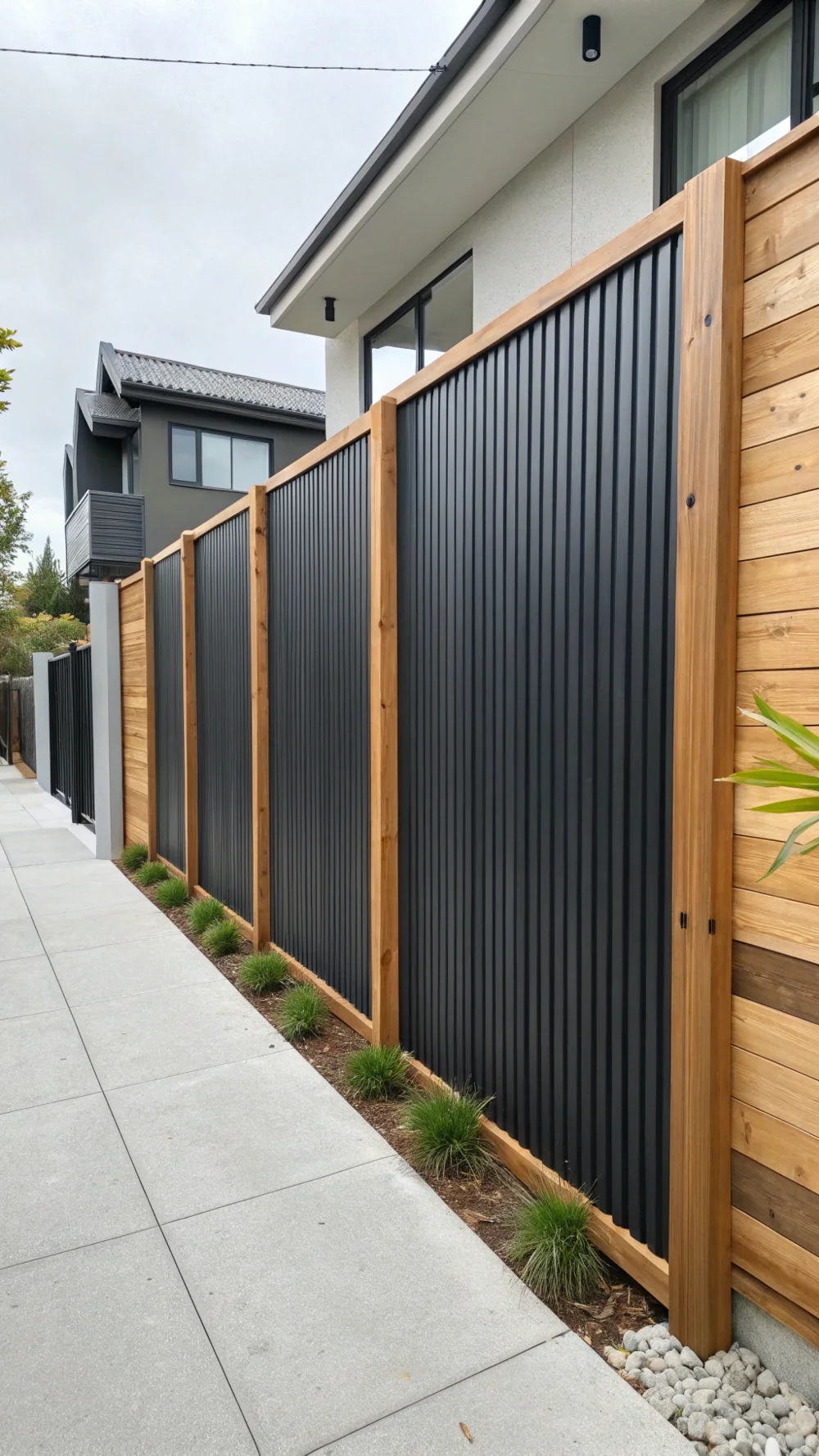 Industrial Corrugated Metal with Wood Frame