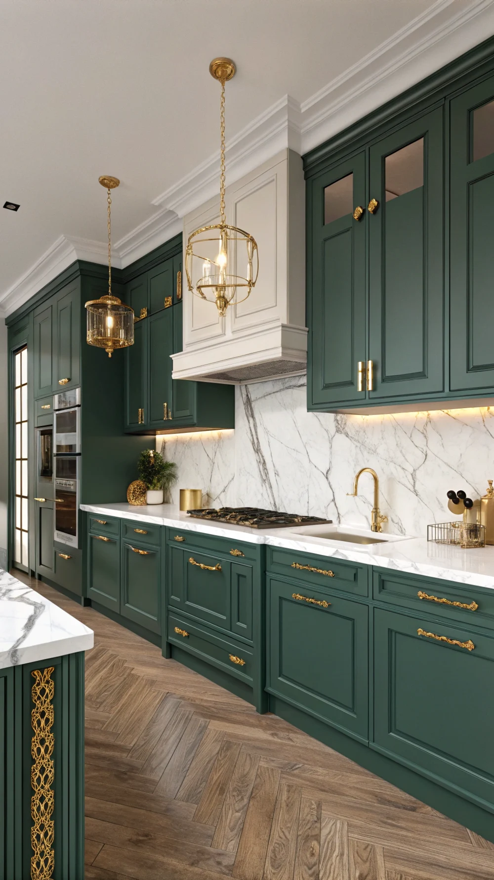 Jewel-Tone Green with Gold Accents