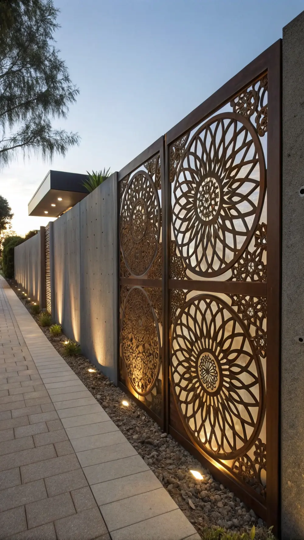 Laser-Cut Metal Artistic Panel Fence