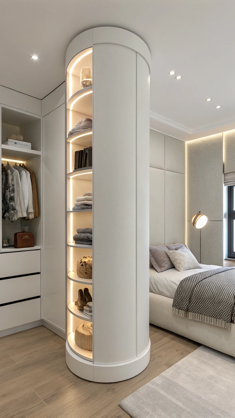 Rotating Corner Storage Tower