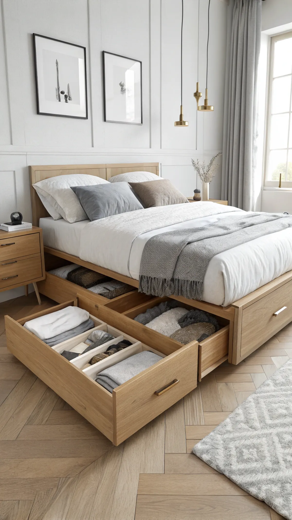 Under-Bed Rolling Storage Drawers