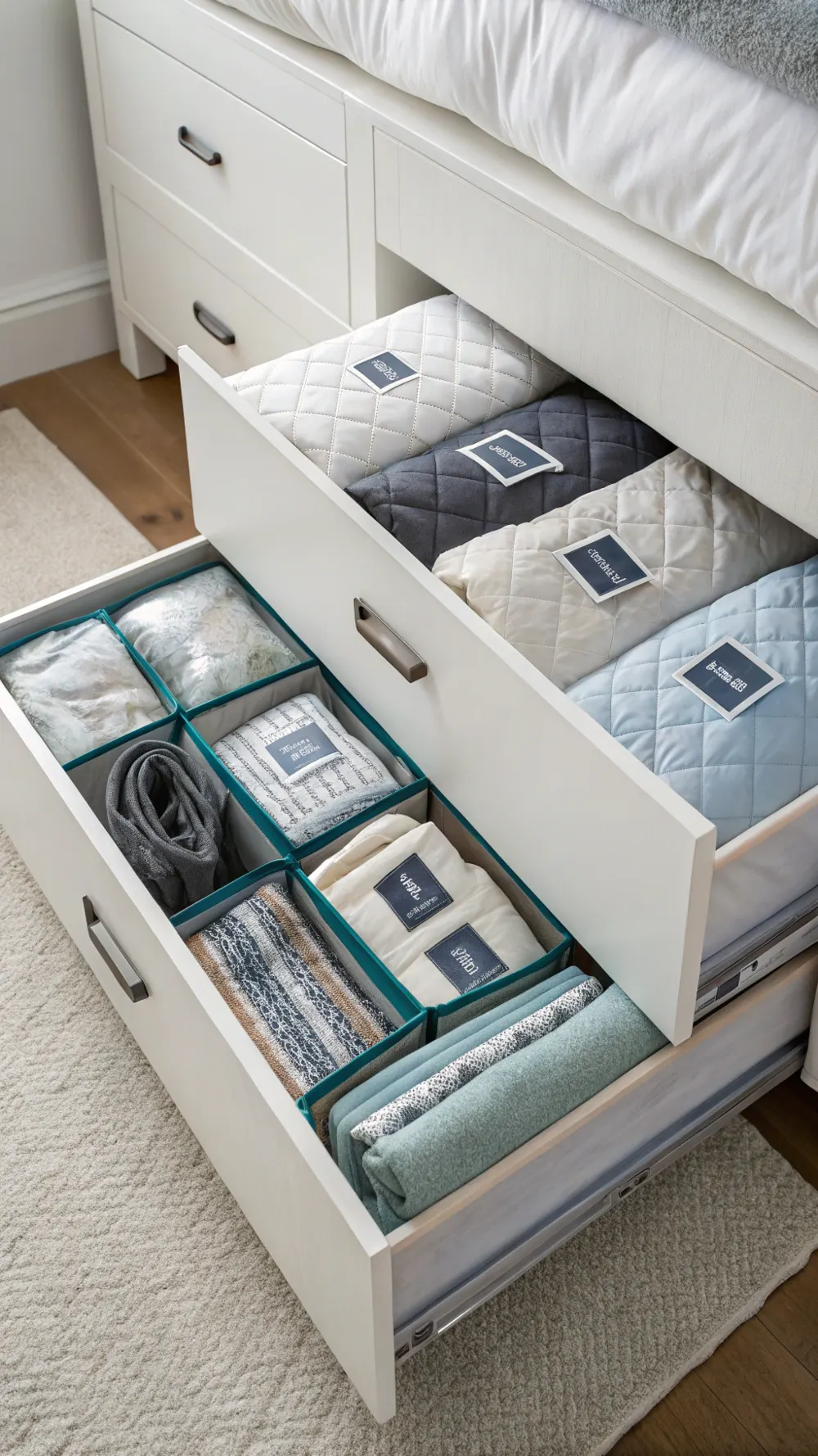 Vacuum-Sealed Storage Bags in Designated Drawer