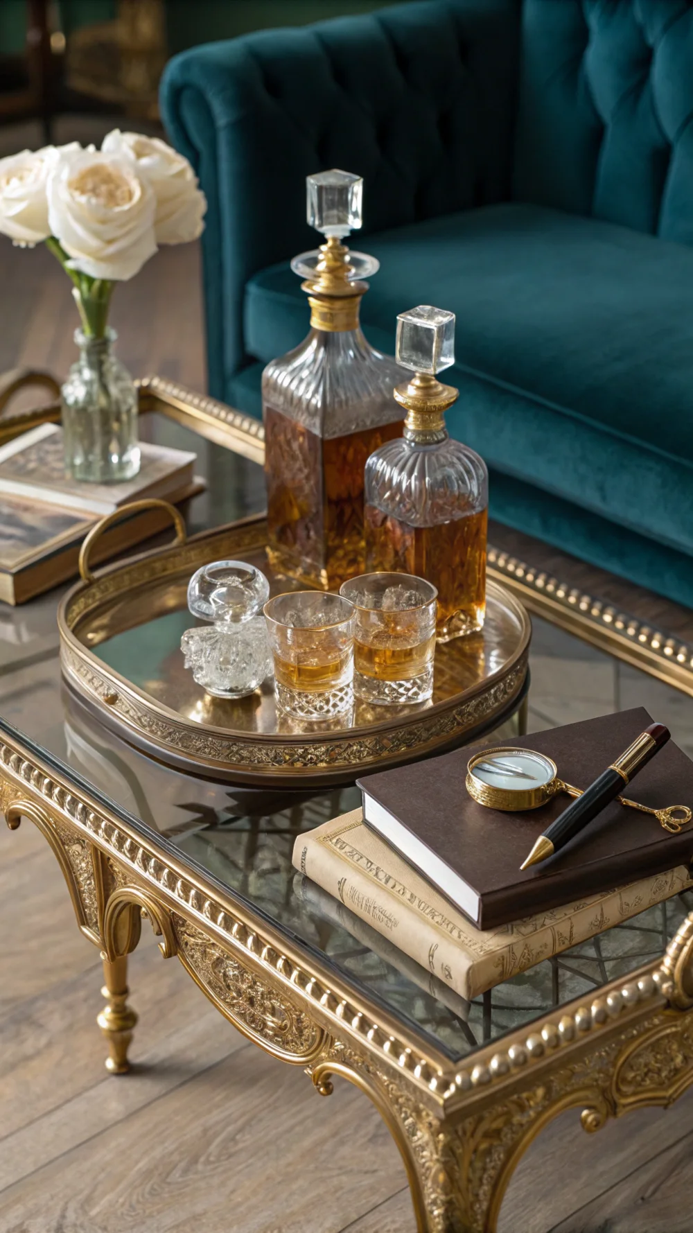 Vintage Brass and Crystal Glamour
