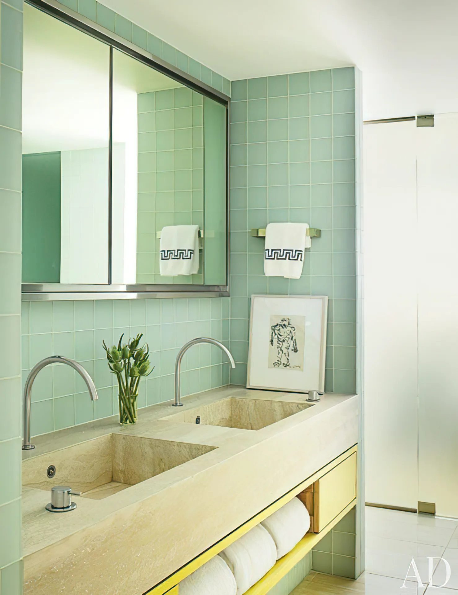 Mint Green Grid