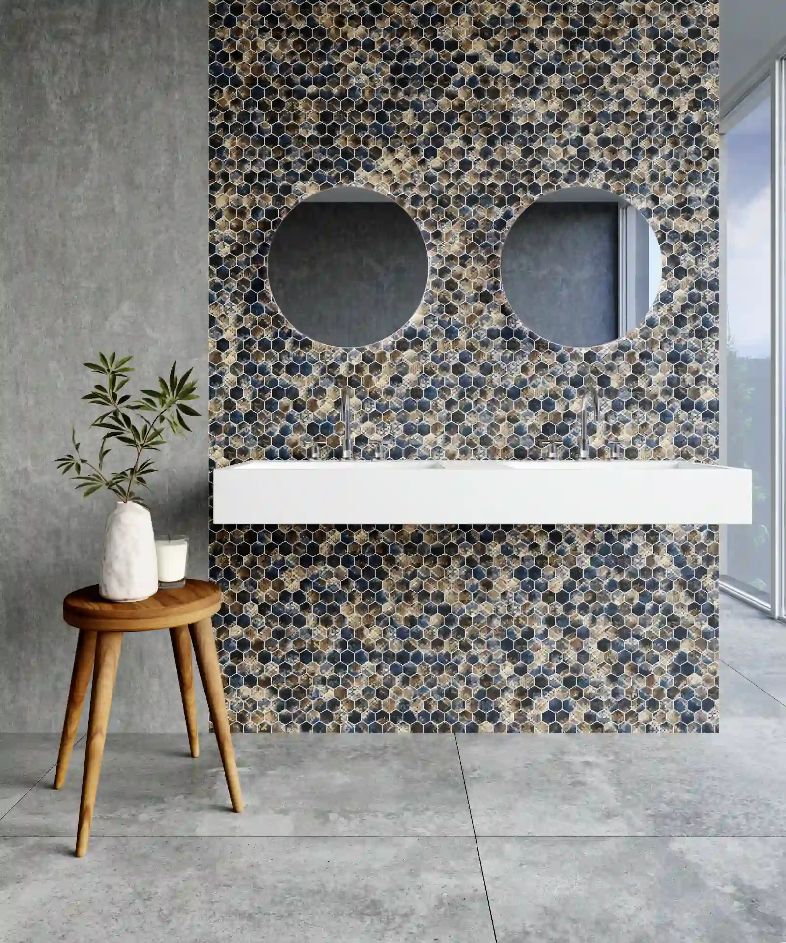 Mosaic Hexagon Charm