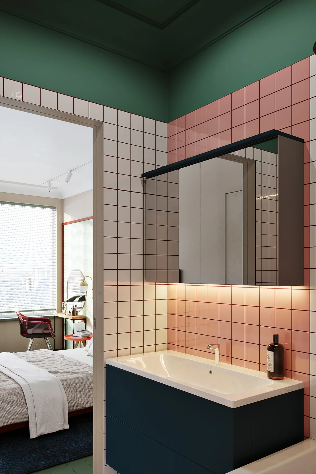 Two-Tone Grid Tile